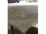 Dantelli İpek Dokuma Dikdörtgen Masa Örtüsü 160cm x 220cm